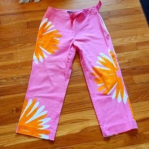 Harold's pink floral pants women's 10